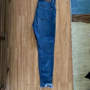 Madewell Skinny Jeans With Chewed Hem